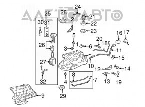 Fuel tank Toyota Highlander 08-13