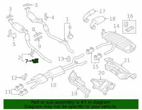 Bracket for the inlet pipe left VW Touareg 11-17 3.6 rear