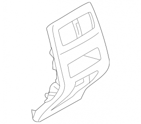 Mitsubishi Outlander 22-25 rear center console trim, black