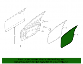 Front left door opening seal Hyundai Elantra AD 17-20