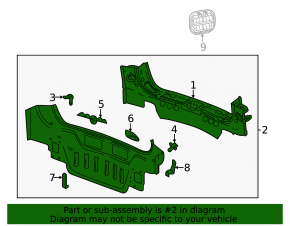 GMC Terrain 18 Rear Panel - 2 Parts