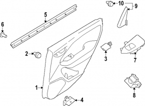 Subaru Forester 25-26 rear left window lift control panel