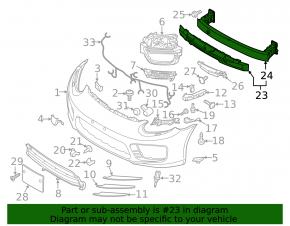 Front Bumper Absorber Porsche Panamera 14-16