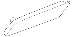 Right front bumper dimensions for Porsche Cayenne 19-23 LED
