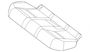 Rear row of seats 2nd row lower part Mercedes C-class W205 15-18 beige leather, for cleaning