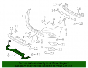 Front bumper mount lower central Mazda 3 14-16 BM dorest