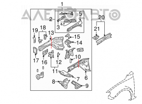 Front right quarter panel for Mazda3 03-09, silver