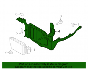 Cruise radar bracket Ford Fusion mk5 13-16