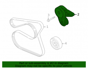 Generator Belt Tensioner Ford Fusion mk5 13-20 MOTORCRAFT