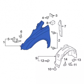 Front right wing Ford Transit Connect MK2 13-