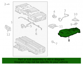 Battery housing VVB Toyota Sienna 21-25 upper part
