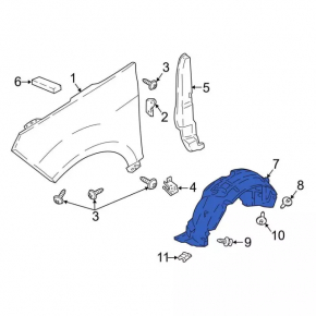 Front right mudguard Ford Ecosport 18-