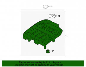 Engine Cover VW Jetta 11-14 USA TDI