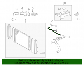 Metal cooling system pipe Toyota Rav4 13-18 2.5