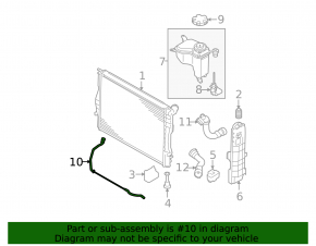 Cooling system return pipe BMW X1 E84 13-15 3.0T N55