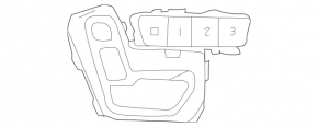 Seat control with memory front right Mercedes CLA 14-19