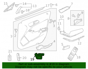 Seat control with memory front right Mercedes CLA 14-19