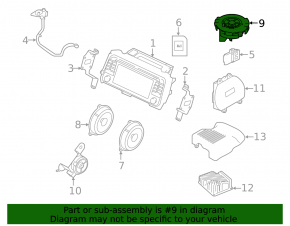 Left door buzzer for Infiniti Q50 14-24