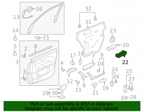 Front Left Window Regulator Acura MDX 07-13