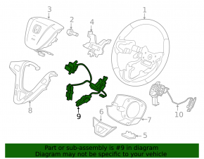 Control buttons on the steering wheel Acura MDX 07-13