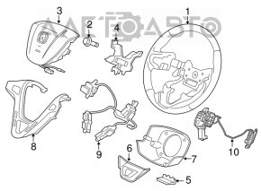Control buttons on the steering wheel Acura MDX 07-13