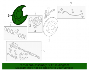 Rear Left Brake Disc Cover Acura ILX 13-15