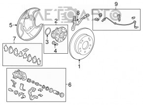Rear Left Brake Disc Cover Acura ILX 13-15