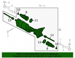 Audi Q5 80A 18-19 steering rack without rods