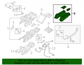 Rear heater housing, front part, Audi Q8 19-25