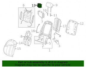 Audi Q8 passenger seat cushion blower fan 19-26