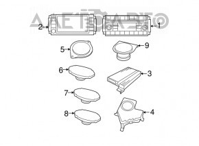 Front Panel Speaker Left Chrysler Pacifica 17-