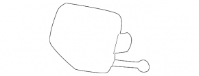 Front bumper tow hook plug, right, Toyota Prius 23-26