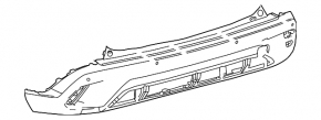 Rear bumper bare Toyota Corolla Cross 22-26 structure L, LE, XLE
