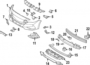 Front bumper mount right Nissan Sentra 20-24