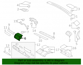 Subaru Legacy 15-19 Center Console Pocket