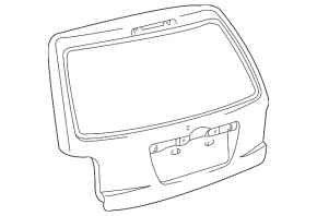 Naked tailgate for Toyota Highlander 2001-2007