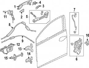 Door hinge lower front left Honda Accord 18-22