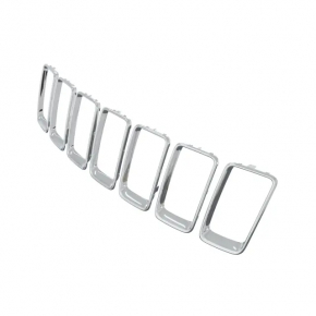 Jeep Grand Cherokee WK2 14-16 radiator grille inserts set 7 pcs, light chrome