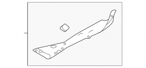Wing seal hood-wing left Acura TLX 15-17 prerest