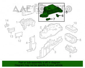 Lexus RX450h 16-19 Underhood Fuse Box Cover
