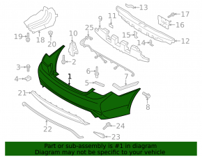 Rear bumper bare Hyundai Sonata 11-13