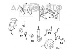 ABS sensor front right Lexus ES350 07-12