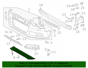 Front bumper protection for Audi A5 13-16 rest