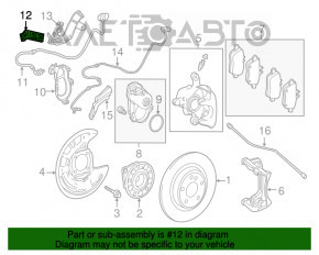 ABS sensor bracket rear right Mercedes GLA 14-20 central