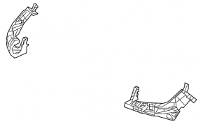 Right headlight mounting bracket Mercedes W166 GLE 16-19