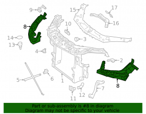 Right headlight mounting bracket Mercedes W166 GLE 16-19