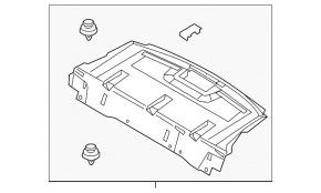 Rear shelf Mazda 3 19- 4d black, Japan built