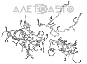 Underhood wiring with fuse box for Ford Escape MK3 13-13 2.5