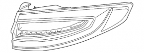 Outer wing lamp left Ford Fusion mk5 13-16 energi, titanium