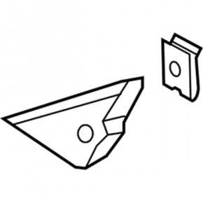 Plug triangle wing front left Lincoln Nautilus 19-23 chrome